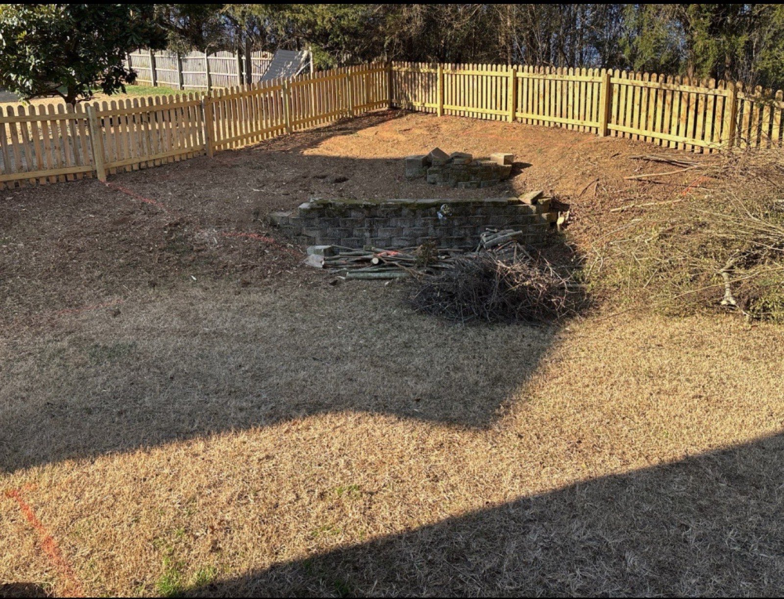 Play structure area before renovation